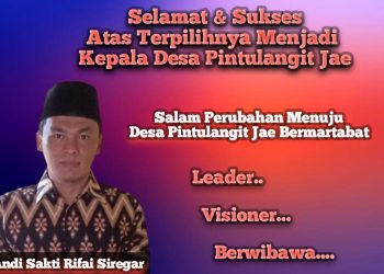 Andi Sakti Rifai Siregar alias DEDEK Kepala Desa terpilih untuk Desa Pintu Langit Jae, Kecamatan Padangsidimpuan Angkola Julu