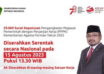 Kabar Gembira SK PPPK Kemenag Akan Diserahkan Serentak Pada 15 Agustus 2023