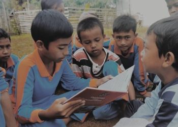 Students at SDN 70 Seluma, Bengkulu. Source documentation Personal
