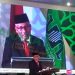 Drs. Basarin Yunus Tanjung, MSi saat membacakan Amanat Pj Gubernur Sumut pada kegiatan Dies Natalis ke 50 dan Wisuda Sarjana UIN SU ke 81