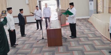 Kakanwil Kemenag Aceh Lantik Kepala dan Kasubbag TU Kemenag Aceh Jaya