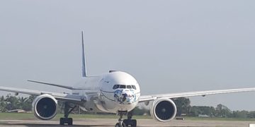 Garuda Kembali Delay Kepulangan Jamaah Haji Kloter 10 Asal Kabupaten Palas dan Kota Medan.
