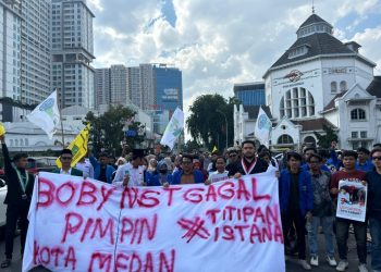 Demo Walikota Meda Cipayung Plus Sebut Bobby Nasution Gagal Pimpin Kota Medan