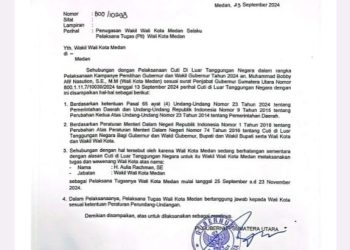 Blok Sumut Ungkap SK Aulia Rahman Plt. Walikota Medan Bukan Diteken Pejabat Kemendagri