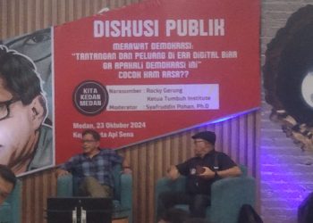 Hadiri Diskusi Publik, Rocky Gerung: Medan Bandul Demokrasi dan Peradaban
