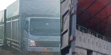Diduga Karena Angkut Rokok Ilegal Truk Dinas TNI AL Diamankan Bea Cukai
