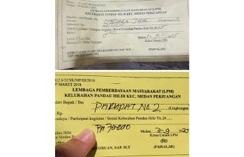 Diduga Gelapkan Dana LPM, Kwitansi Palsu Catut Nama Lurah Beredar