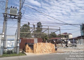 Bangunan Diduga Tanpa Izin PBG Berdiri di Medan Deli, Aparat Turun Tangan