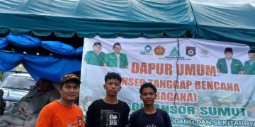 Bagana PW GP Ansor Sumut Dirikan Dapur Umum di Batang Toru, Ringankan Beban Warga Terdampak Bencana